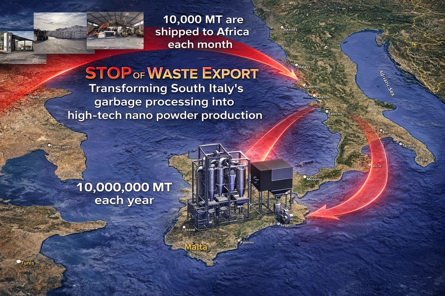 Italian Franchise Waste to NanoPowder